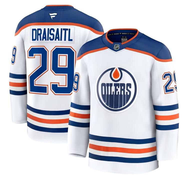 Women 2025 Edmonton Oilers #29 Draisaitl white NHL Jersey 1019(1)